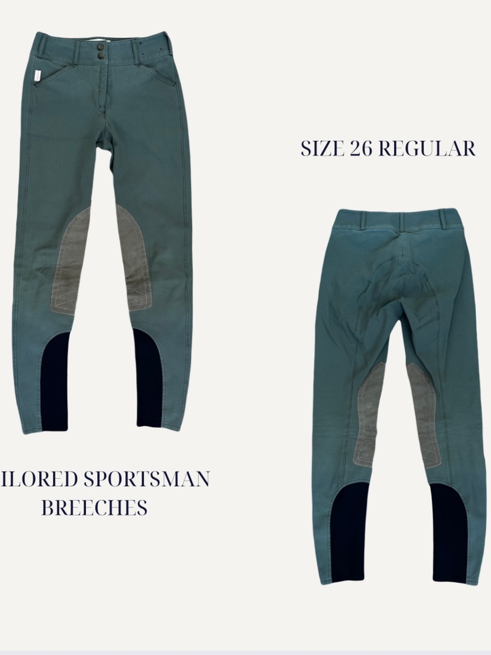 Tailored Sportsman Breeches 26 Regular 1923 mid rise